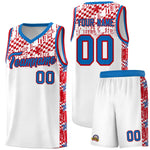 Custom White Mosaic Stars Pattern Sports Uniform Basketball Jersey | BuyFootballJersey