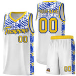 Custom White Mosaic Stars Pattern Sports Uniform Basketball Jersey | BuyFootballJersey
