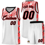 Custom White Mosaic Stars Pattern Sports Uniform Basketball Jersey | BuyFootballJersey