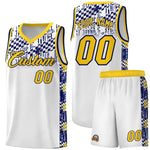 Custom White Mosaic Stars Pattern Sports Uniform Basketball Jersey | BuyFootballJersey