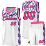 Custom White Mosaic Stars Pattern Sports Uniform Basketball Jersey | BuyFootballJersey