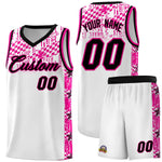 Custom White Mosaic Stars Pattern Sports Uniform Basketball Jersey | BuyFootballJersey