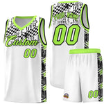 Custom White Mosaic Stars Pattern Sports Uniform Basketball Jersey | BuyFootballJersey