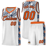 Custom White Mosaic Stars Pattern Sports Uniform Basketball Jersey | BuyFootballJersey
