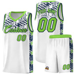 Custom White Mosaic Stars Pattern Sports Uniform Basketball Jersey | BuyFootballJersey