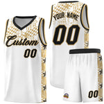 Custom White Mosaic Stars Pattern Sports Uniform Basketball Jersey | BuyFootballJersey
