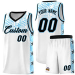Custom White Mosaic Stars Pattern Sports Uniform Basketball Jersey | BuyFootballJersey