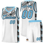 Custom White Mosaic Stars Pattern Sports Uniform Basketball Jersey | BuyFootballJersey