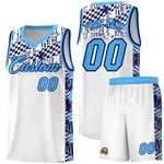 Custom White Mosaic Stars Pattern Sports Uniform Basketball Jersey | BuyFootballJersey