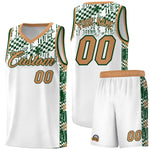Custom White Mosaic Stars Pattern Sports Uniform Basketball Jersey | BuyFootballJersey