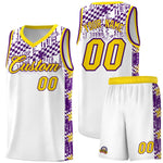 Custom White Mosaic Stars Pattern Sports Uniform Basketball Jersey | BuyFootballJersey