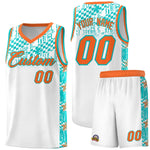 Custom White Mosaic Stars Pattern Sports Uniform Basketball Jersey | BuyFootballJersey