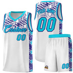 Custom White Mosaic Stars Pattern Sports Uniform Basketball Jersey | BuyFootballJersey