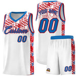 Custom White Mosaic Stars Pattern Sports Uniform Basketball Jersey | BuyFootballJersey
