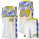 Custom White Mosaic Stars Pattern Sports Uniform Basketball Jersey | BuyFootballJersey
