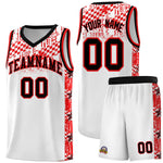 Custom White Mosaic Stars Pattern Sports Uniform Basketball Jersey | BuyFootballJersey