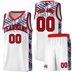 Custom White Mosaic Stars Pattern Sports Uniform Basketball Jersey | BuyFootballJersey
