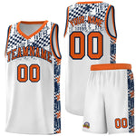 Custom White Mosaic Stars Pattern Sports Uniform Basketball Jersey | BuyFootballJersey