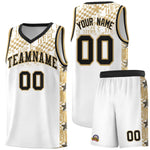 Custom White Mosaic Stars Pattern Sports Uniform Basketball Jersey | BuyFootballJersey
