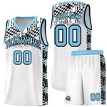 Custom White Mosaic Stars Pattern Sports Uniform Basketball Jersey | BuyFootballJersey