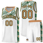 Custom White Mosaic Stars Pattern Sports Uniform Basketball Jersey | BuyFootballJersey