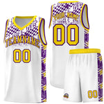 Custom White Mosaic Stars Pattern Sports Uniform Basketball Jersey | BuyFootballJersey