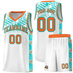 Custom White Mosaic Stars Pattern Sports Uniform Basketball Jersey | BuyFootballJersey