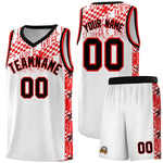Custom White Mosaic Stars Pattern Sports Uniform Basketball Jersey | BuyFootballJersey