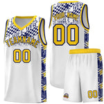 Custom White Mosaic Stars Pattern Sports Uniform Basketball Jersey | BuyFootballJersey