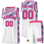 Custom White Mosaic Stars Pattern Sports Uniform Basketball Jersey | BuyFootballJersey