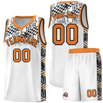 Custom White Mosaic Stars Pattern Sports Uniform Basketball Jersey | BuyFootballJersey
