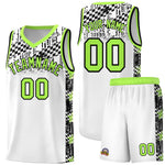 Custom White Mosaic Stars Pattern Sports Uniform Basketball Jersey | BuyFootballJersey