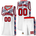 Custom White Mosaic Stars Pattern Sports Uniform Basketball Jersey | BuyFootballJersey