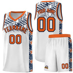 Custom White Mosaic Stars Pattern Sports Uniform Basketball Jersey | BuyFootballJersey
