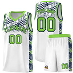 Custom White Mosaic Stars Pattern Sports Uniform Basketball Jersey | BuyFootballJersey