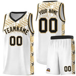 Custom White Mosaic Stars Pattern Sports Uniform Basketball Jersey | BuyFootballJersey