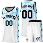 Custom White Mosaic Stars Pattern Sports Uniform Basketball Jersey | BuyFootballJersey