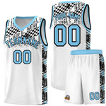 Custom White Mosaic Stars Pattern Sports Uniform Basketball Jersey | BuyFootballJersey