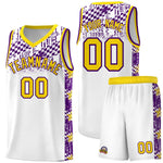 Custom White Mosaic Stars Pattern Sports Uniform Basketball Jersey | BuyFootballJersey