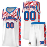 Custom White Mosaic Stars Pattern Sports Uniform Basketball Jersey | BuyFootballJersey