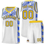 Custom White Mosaic Stars Pattern Sports Uniform Basketball Jersey | BuyFootballJersey