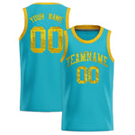 Custom Sky Blue Sequined Tops Athletic Basketball Jersey | BuyFootballJersey