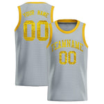 Custom Silver Sequined Tops Athletic Basketball Jersey | BuyFootballJersey