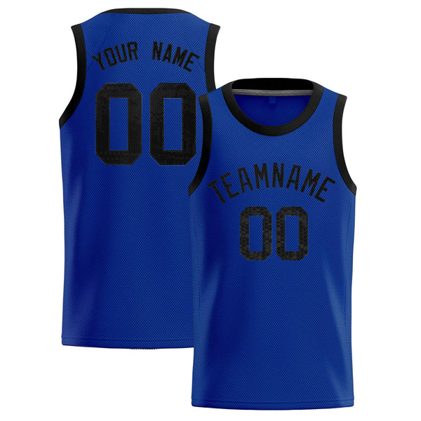 Custom Royal Sequined Tops Athletic Basketball Jersey | BuyFootballJersey