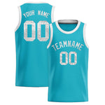 Custom Sky Blue Sequined Tops Athletic Basketball Jersey | BuyFootballJersey
