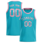 Custom Sky Blue Sequined Tops Athletic Basketball Jersey | BuyFootballJersey