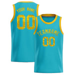 Custom Sky Blue Sequined Tops Athletic Basketball Jersey | BuyFootballJersey