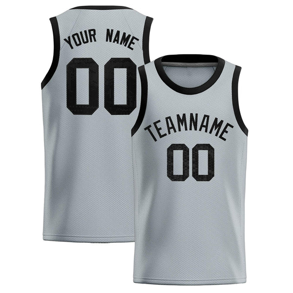 Custom Silver Sequined Tops Athletic Basketball Jersey | BuyFootballJersey