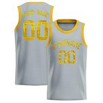 Custom Silver Sequined Tops Athletic Basketball Jersey | BuyFootballJersey