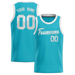 Custom Sky Blue Sequined Tops Athletic Basketball Jersey | BuyFootballJersey